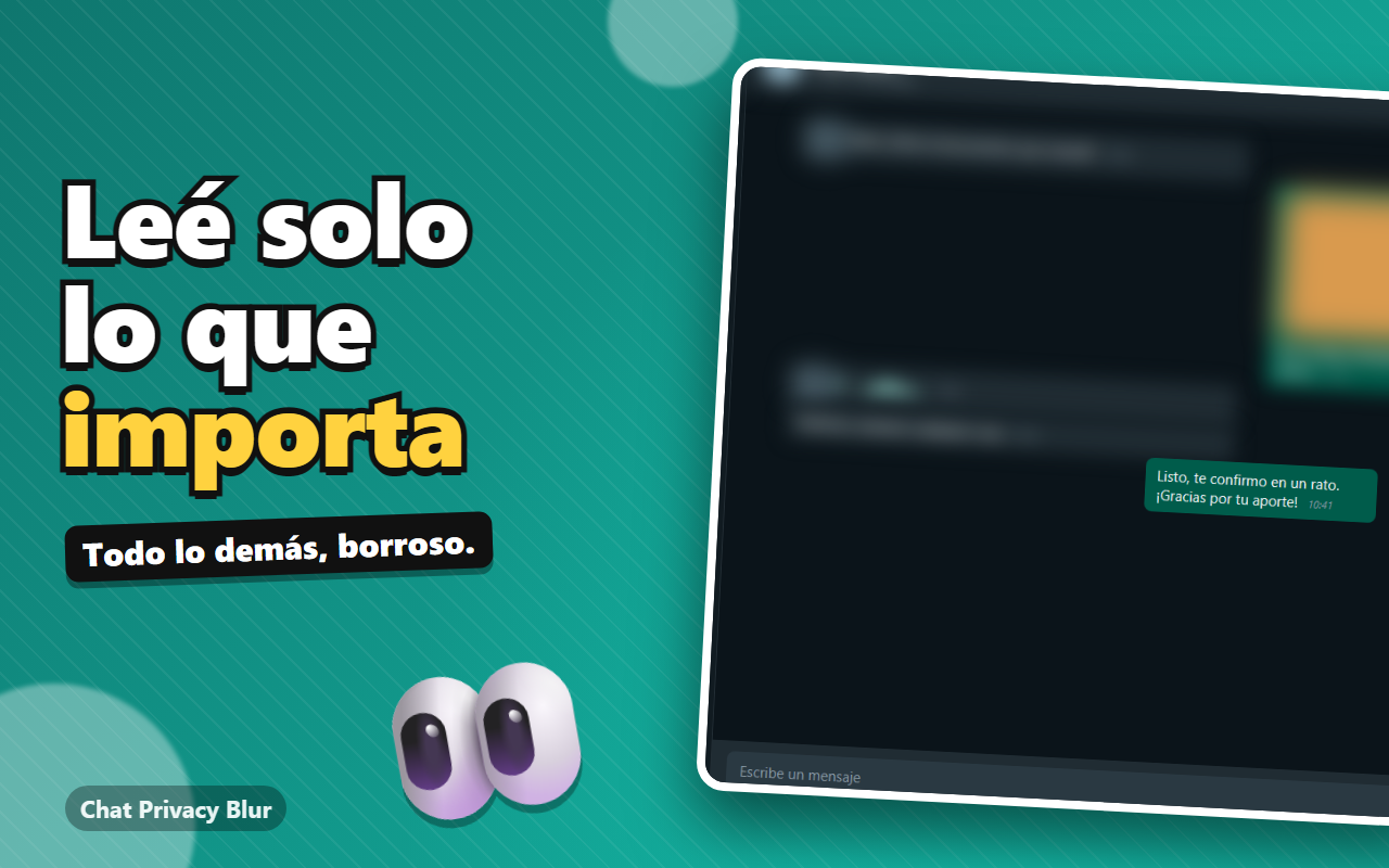 Chats borrosos salvo el último mensaje