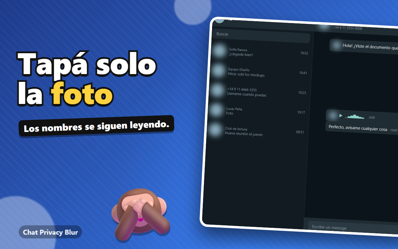 Fotos borrosas con los nombres legibles